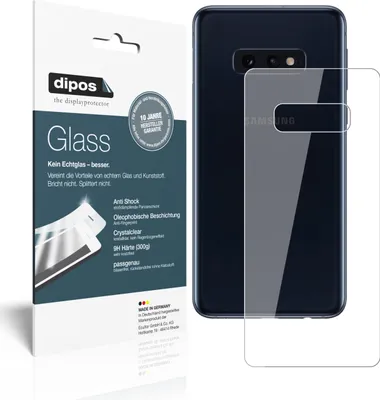 Obrázek produktu pro 2x ochranná fólie pro Samsung Galaxy S10e zadní kryt - anti-shock 9H fólie dipos Glass plastové sklo