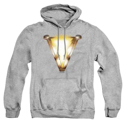 Immagine prodotto di Shazam - Felpa con cappuccio unisex per uomo/donna, modello TV39015 (XXL), colore: Grigio sportivo (Heather), Immagine generata dall'IA