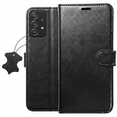 Productafbeelding van Beschermhoes voor Samsung A52 | A52S 5G – Lederen portemonneehoes + 9H-glas