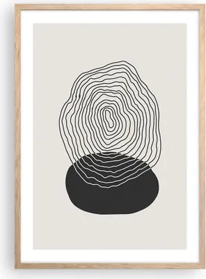 Produktbild von Gerahmtes Poster - Rahmen in heller Eiche - Abstraktion Fleck Gläser - 50x70 cm - Wand Bild - Wanddeko - Wandbilder - Wandposter - Bilderrahmen - Bilder - Kunstdruck - Wandbild - P2NPA50x70-4325