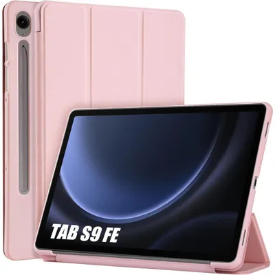 Image de Coque pour Samsung Galaxy Tab S9 FE / S10 FE (10,9 Pouces) Protection Anti-Rayures avec Support Veille-Réveil - Rose