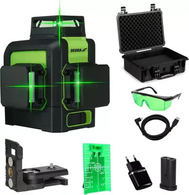 Zdjęcie produktu dla Multilaser 3D, Poziomica Laserowa 3D, Dedra Mc0904 Zielony Laser