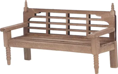 Zdjęcie produktu dla 1:12 domek dla lalek miniaturowa ławka ogrodowa niepomalowany drewniany park dla akcesoriów