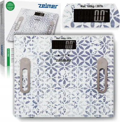 Obrázok produktu pre Kúpeľňové Váhy Zelmer Elektronické Sklo Analytické Meranie Tela 180Kg