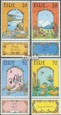 Produktbild von Briefmarken Irland 1992 Mi 788-791 (kompl.Ausg.) postfrisch Grußmarken