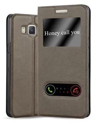 Immagine prodotto di Cadorabo custodia protettiva per Samsung Galaxy A5 2015 cover in marrone custodia del telefono cellulare custodia a libro custodia cover
