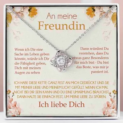Produktbild von An meine Freundin - Halskette und Anhänger plattiert mit 14 Karat Weißgold mit Zirkonia-Kristallen für Damen - CELESTE