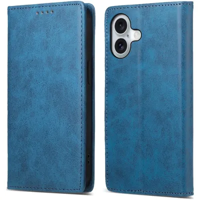 Produktbild von Mobigear Wallet iPhone 16 Hülle Klapphülle Geldbörse - Blau