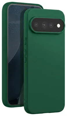 Image de Coque en silicone résistante aux chocs, oléophobe, pour Pixel 11 Pro XL, couleur vert foncé