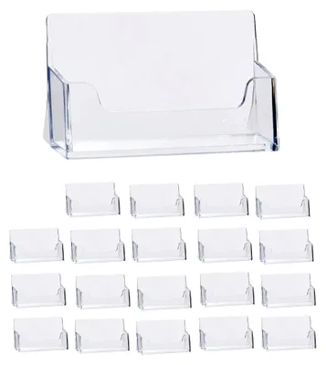 Produktbild von 20 - Visitenkartenständer the helpdesk, 20 Stück, Visitenkartenhalter für Format 85 x 55 mm, transparent | Visitenkartenhalter für Format 85 x 55 mm, transparent
