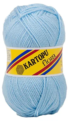 5 x 100g Strickwolle Kartopu Flora hellblau