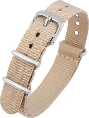 Produktbild von Nylon-Uhrenarmband, beige, Dornschließe, 14 mm - 22 mm