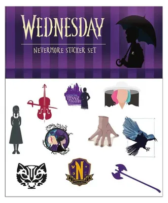Produktbild von Wednesday - "Nevermore" Blatt mit Stickern-Set, Kunststoff CD1516 (Einheitsgröße) (Bunt)