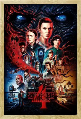 Immagine prodotto di Stranger Things - Poster - Vecna + cornice rimovibile, Shinsuke® Maxi MDF faggio, disco acrilico