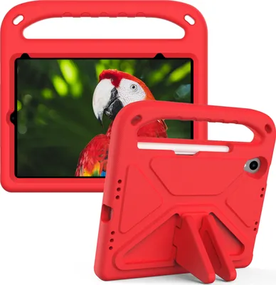 Produktbild von Hülle für iPad Mini 6 / iPad Mini 2021, Leichte Stoßfeste Eva Kinder Schutzhülle mit Griff und Faltbarem Ständer Rot