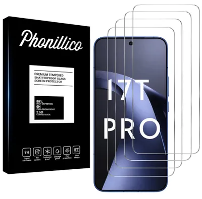Produktbild von Hartglas für  Xiaomi 17T Pro [4 Stück] Displayschutzfolie Screen Protector Film Anti-Kratzer Glas Resistant Phonillico®