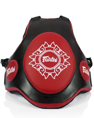 Image de Gilet d'entrainement Fairtex TV2, Bodypanzer. Noir/rouge