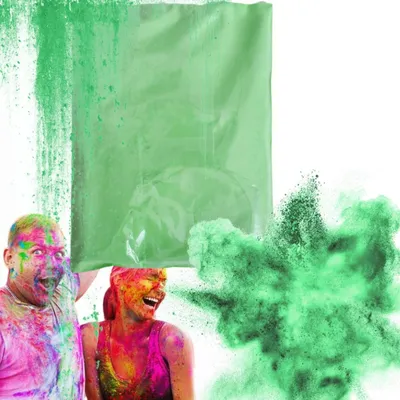 Obrázok produktu pre Holi prášok farebný prášok festival farieb 100 g zelený na párty oslavu a fotenie