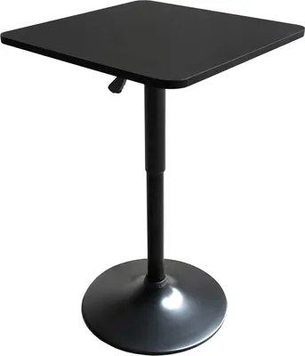 Image de Table de bar carrée noire LUKE