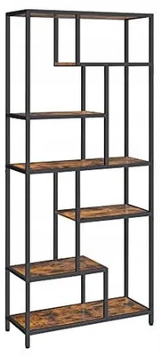 Immagine prodotto di Libreria a giorno industrial in legno e acciaio