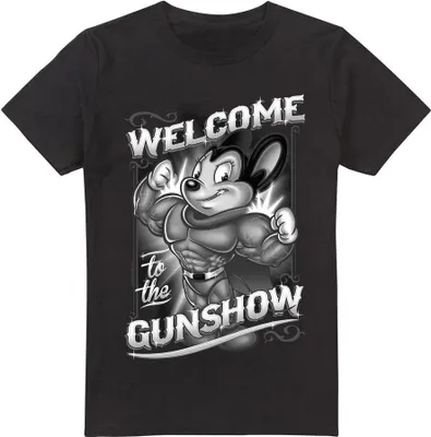 Obrázok produktu pre Mighty Mouse - Tričko "Mighty Gunshow" pre mužov TV13498 (L) (Čierna)