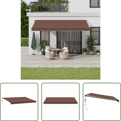 Produktbild von The Living Store Markise Automatisch Braun 500x350 cm