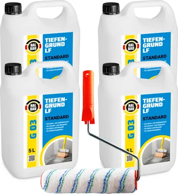 Zdjęcie produktu dla Zestaw Wałek Malarski 25cm + Preparat gruntujący HALBAU TIEFENGRUND G03 - 20L