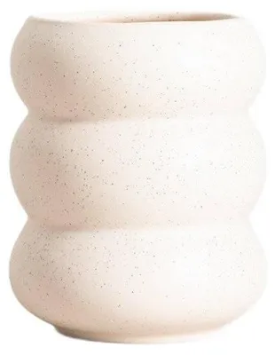 Produktbild von HOMLA BUBBLY Becher ohne Henkel, cremefarben, gefleckt, 0,3 l