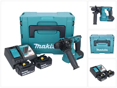 Zdjęcie produktu dla Makita DHR 183 RMJ akumulatorowa wiertarko-wkrętarka 18 V 1,7 J SDS plus Brushless + 2x akumulator 4,0 Ah + ładowarka + Makpac