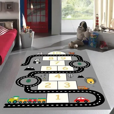 Productafbeelding van Unyqoos® speelmat voor kinderkamers – 120 x 180 cm, antislip, wasbaar op 30°C, antibacterieel, zachte speelmat voor baby's en kinderen