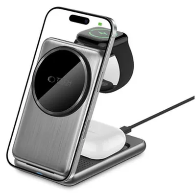 Image de Tech-Protect Qi15W-A42 3In1 Magnetic Magsafe Wireless Charger Space Grey