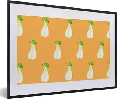 Produktbild von MuchoWow® MuchoWow® Gerahmtes Poster Birne - Farben - Muster 60x40 cm - Poster mit zchwarzem Bilderrahmen - Schlafzimmer - Plakat in Rahmen - Drucken