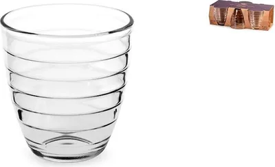 Obrázok produktu pre balenie 6 twist pohárov z priehľadného opracovaného skla cl 28