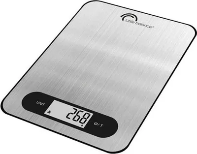 Produktbild von Little Balance 8169, Elektronische Küchenwaage, 5 kg, 1 g, Edelstahl, Edelstahl, Arbeitsplatte