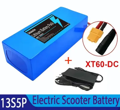 Zdjęcie produktu dla Akumulator litowo-jonowy do roweru elektrycznego, 48V - konfiguracja 13S5P, ogniwa 18650 - pojemność 10000 mAh - zintegrowany system zarządzania baterią (BMS) 50A - złącze XT60 - ładowarka DC