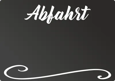 Produktbild von Abfahrt Tafel - waagerecht - Kreidetafel Chalkboard A6 (105x148mm)