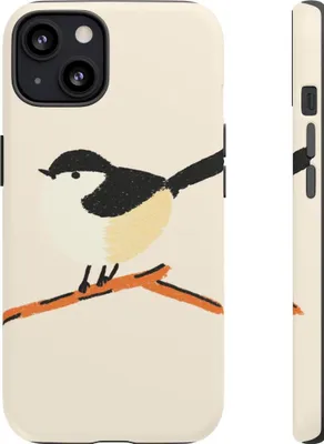 Produktbild von Minimalistische Vogel-Illustration auf Zweig – Hülle Kompatibel mit iPhone 13