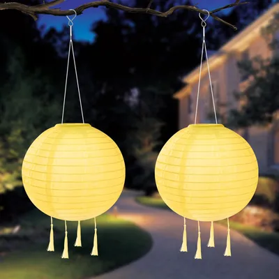 Solar-LED-Laterne 30 cm, 2er-Pack, warmweiß, wetterfest, IP65