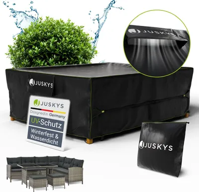 Produktbild von Juskys Gartenmöbel Abdeckplane CoverSafe Pro 300x250x100 cm- wasserdicht, UV-Schutz mit Lüftungsschlitz