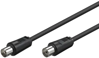 Produktbild von RF-Stecker auf RF-Buchse (schwarz, 2,5 Meter)