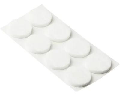 Obrázek produktu pro Walteco Filcové podložky, průměr 20mm, samolepicí, bílé, 8 ks