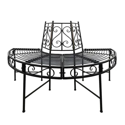 Produktbild von Metall-Gartenbank halbrund Portland