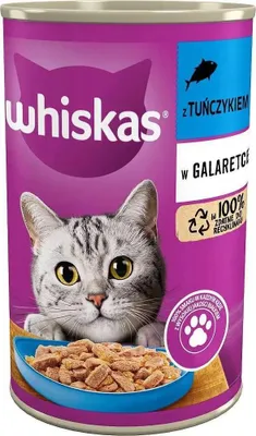 Produktbild von Whiskas Adult mit Thunfisch – Nassfutter für Katzen in Gelee – 400 g