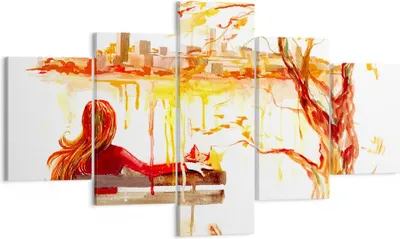 Produktbild von Bild auf Leinwand - Leinwandbild - Weiblich städtisch quadrat natur - 125x70cm - Wand Bild - Wanddeko - Leinwanddruck - Bilder - Kunstdruck - Leinwand bilder - Wandkunst - EA125x70-2978