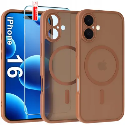 Zdjęcie produktu dla Etui Magnetyczne Matowe Do Iphone 16 |Do Magsafe Trwałe + Szkło