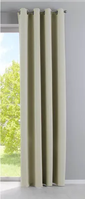 Produktbild von Vorhang Blickdicht »NewYork« Beige HxB 245x140 cm 1er-Pack Thermo-Gardine Verdunkelungsvorhang Blackout Ösen schalldämmend UV-Schutz Raffhalter, 201920600
