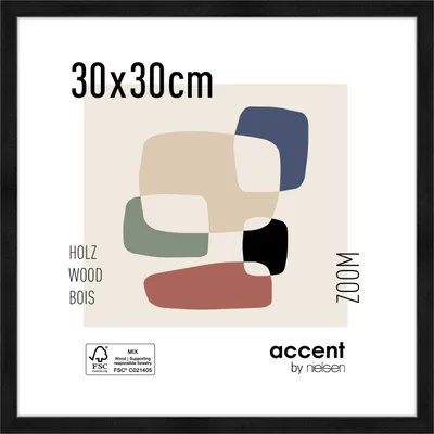 Produktbild von accent by nielsen Holz Bilderrahmen Zoom, 30x30 cm, Schwarz