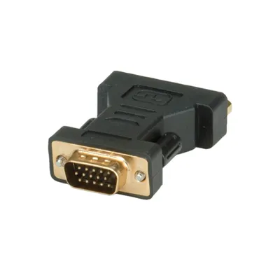 Obrázok produktu pre ROLINE DVI-VGA Adapter, VGA, DVI-I, Čierna