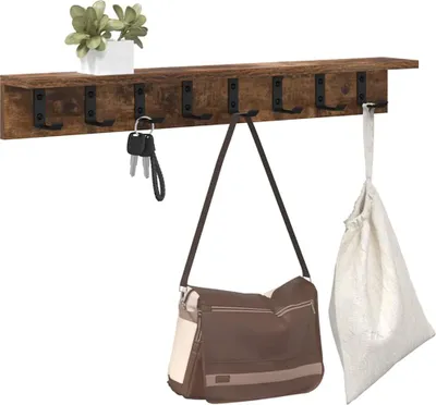 Obrázok produktu pre vidaXL Nástenný nočný stolík z údeného dubu 80 x 10,5 x 10,5 cm