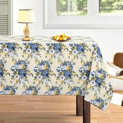 Image de Nappe en coton à motifs floraux (140 x 180 cm)